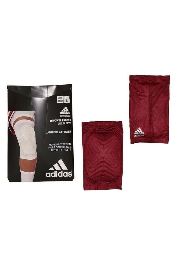 Techfit Men's Jambiere adiPOWER Padded Leg Sleeve Knee Sleeve - Light Maroon