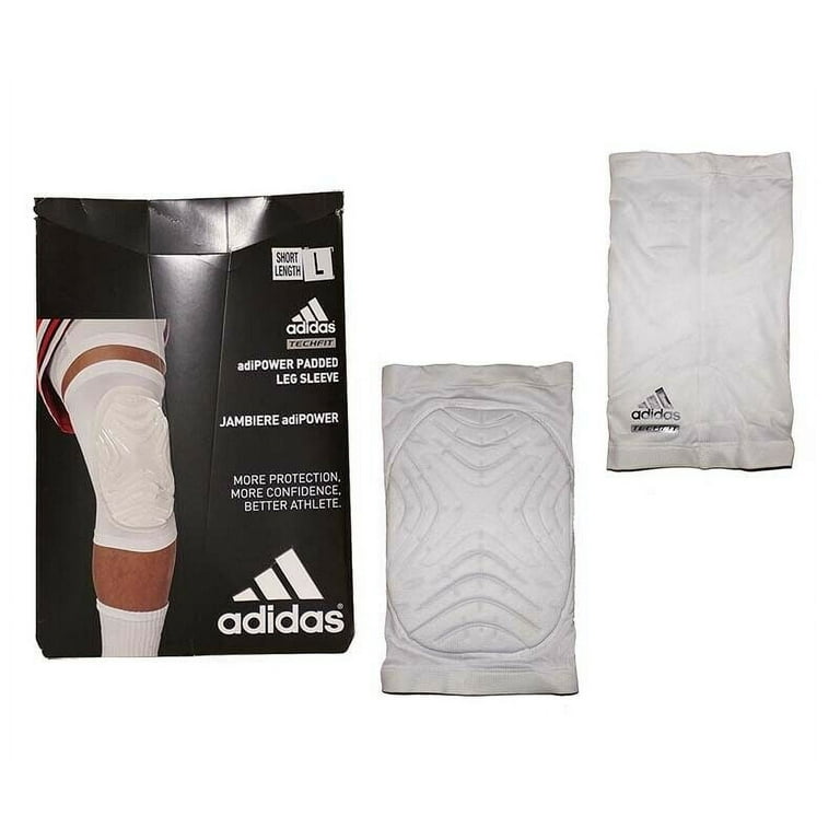 Adidas Techfit Men's Jambiere adiPOWER Padded Leg Sleeve Knee Sleeve - White