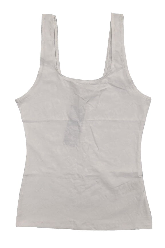 Terrot Scoop Neck Sleeveless Lightweight Tank Top - 4A3H69 (White, M)