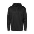 thumbnail image 1 of Adidas - Textured Mixed Media Hooded Sweatshirt - A530 - Black - Size: XS, 1 of 2