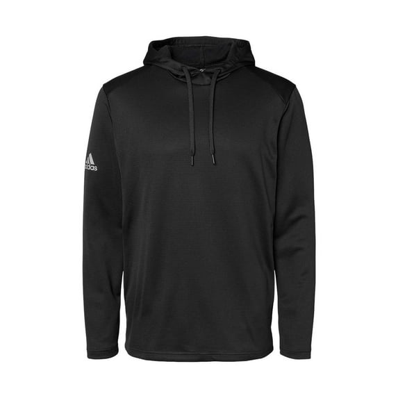 Adidas - Textured Mixed Media Hooded Sweatshirt - A530 - Black - Size: XS