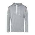 thumbnail image 1 of Adidas - Textured Mixed Media Hooded Sweatshirt - A530 - Grey Three - Size: M, 1 of 2
