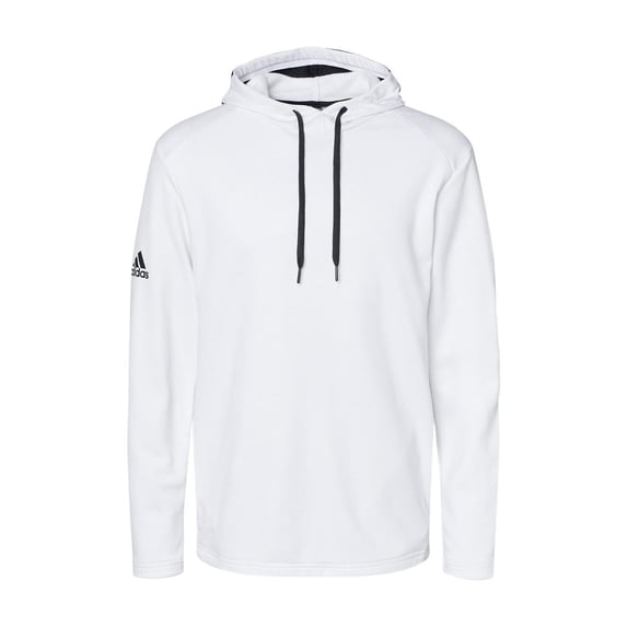 Adidas - Textured Mixed Media Hooded Sweatshirt - A530 - White - Size: XL