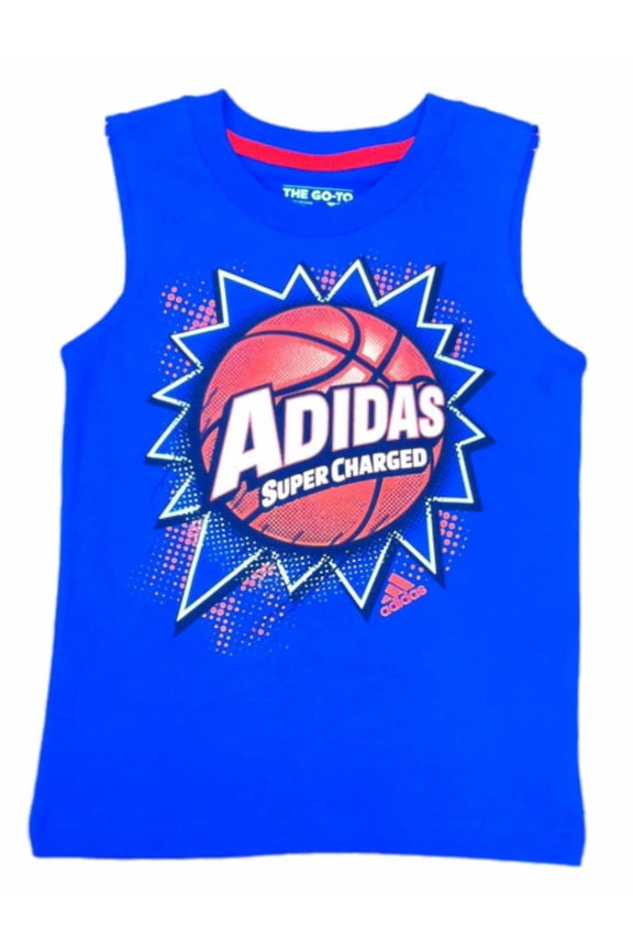 Toddler & Little Boys Blue Super Charged Sleeveless Athletic Shirt 7