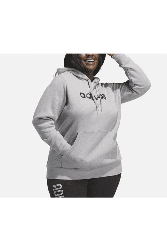 Women's Trendy Plus Size Pullover Hoodie Logo Medium Grey Heather New