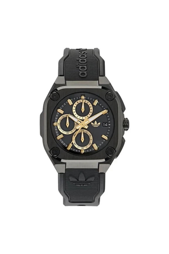Unisex City Tech Three Chronograph Black Watch - AOFH24020