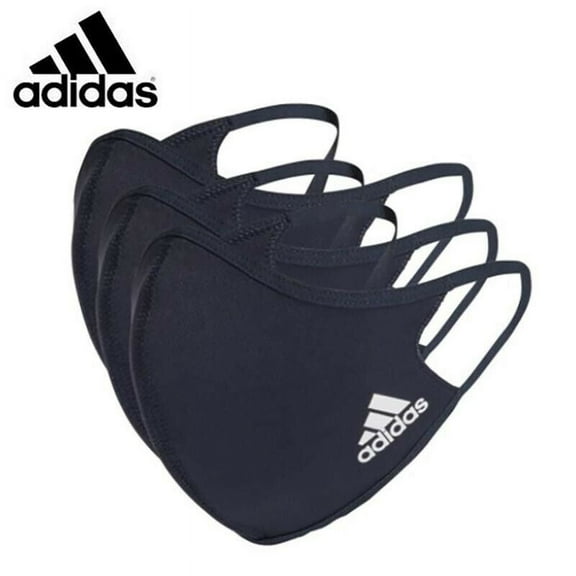 Adidas Unisex Face Covers Facemasks 3-Pack, Black, HE6944