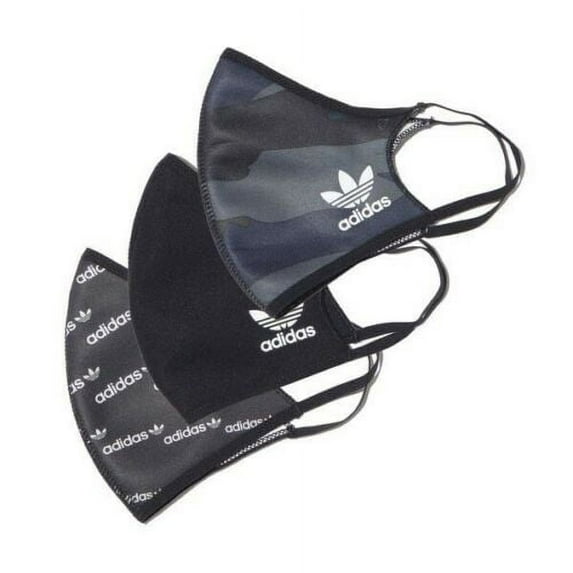 Adidas Unisex Face Covers Facemasks 3-Pack, Black/Multicolor/Multicolor, HC4701