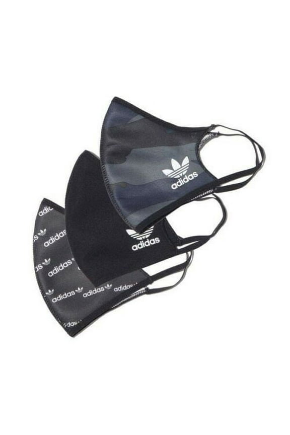 Unisex Face Covers Facemasks 3-Pack, Black/Multicolor/Multicolor, HC4701