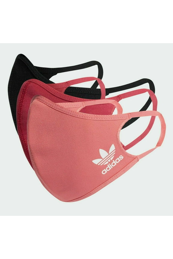 Unisex Face Covers Facemasks 3-Pack, Wild Pink/Hazy Rose/Black, Size M/L, H59843