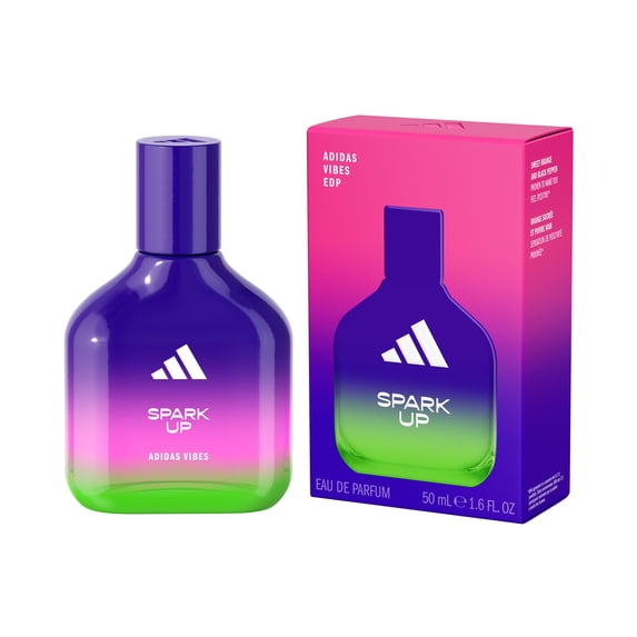 Adidas Vibes Spark Up Eau de Parfum, Long Lasting Fragrance, Black Pepper and Orange 50ml (1.6oz)