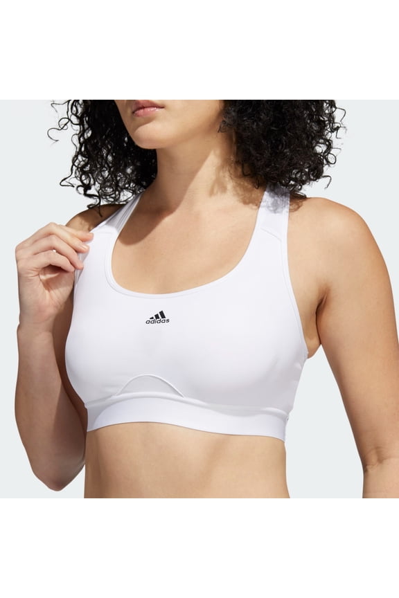 WHTE Powerreact Training Medium Support Sports Bra, US DD/Small
