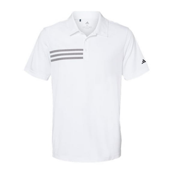 Adidas - 3-Stripes Chest Polo - A324 - White/ Black - Size: L