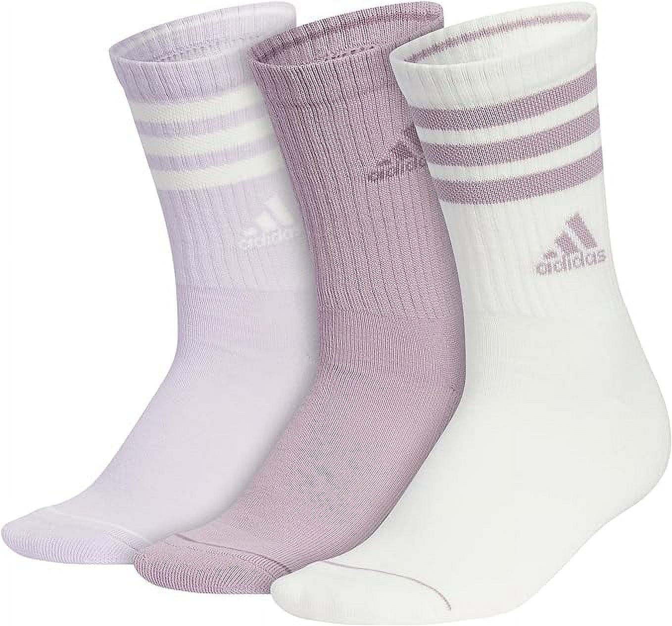 Women's adidas Cushioned 3-Stripe 3-Pack Crew Socks Color
