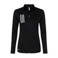 thumbnail image 1 of Adidas - Women's 3-Stripes Double Knit Full-Zip - A483 - Black/ Grey Two - Size: 3XL, 1 of 2