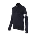 thumbnail image 1 of Adidas - Women's 3-Stripes French Terry Full-Zip Jacket - A191 - Black/ White, 1 of 3