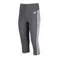 thumbnail image 1 of Adidas Women's 3-Stripes High-Waisted 3/4 Leggings (Grey, Small), 1 of 2
