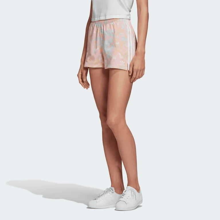 Adidas Women s 3 Stripes Shorts Multicolor White True Pink