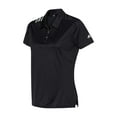 thumbnail image 1 of Adidas - Women's 3-Stripes Shoulder Polo - A325 - Black/ White - Size: L, 1 of 3