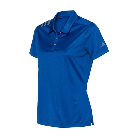 Adidas - Women's 3-Stripes Shoulder Polo - A325 - Collegiate Royal/ Grey Three