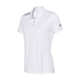 thumbnail image 1 of Adidas - Women's 3-Stripes Shoulder Polo - A325 - White/ Black - Size: XL, 1 of 3