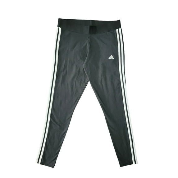 Adidas Women's 3 Stripes Tight Fit Elastic Waist Band Legging, GL0723 (Black/White, L)