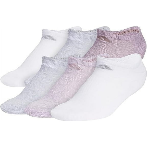 Adidas Women's Athletic Cushioned No Show Socks, 6 Pack, Medium