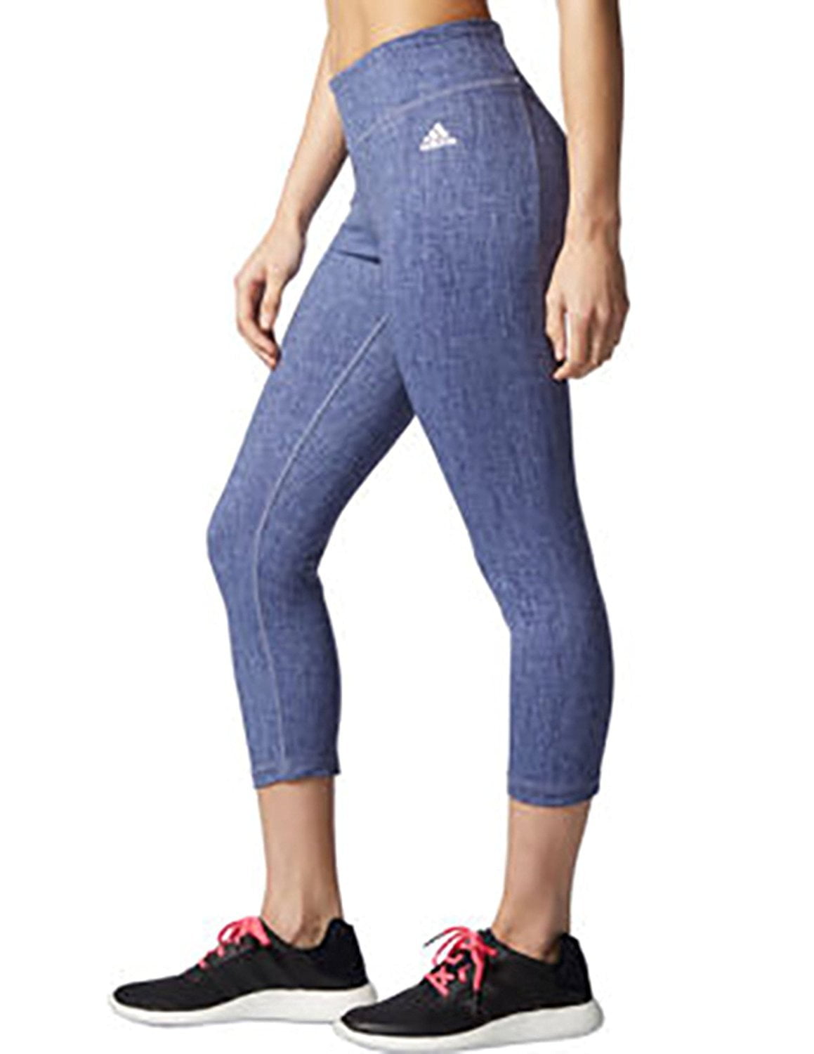 Adidas Women s Climalite Studio 3 4 Length Active Tight Capri In Raw Purple Print Size M Walmart Business Supplies