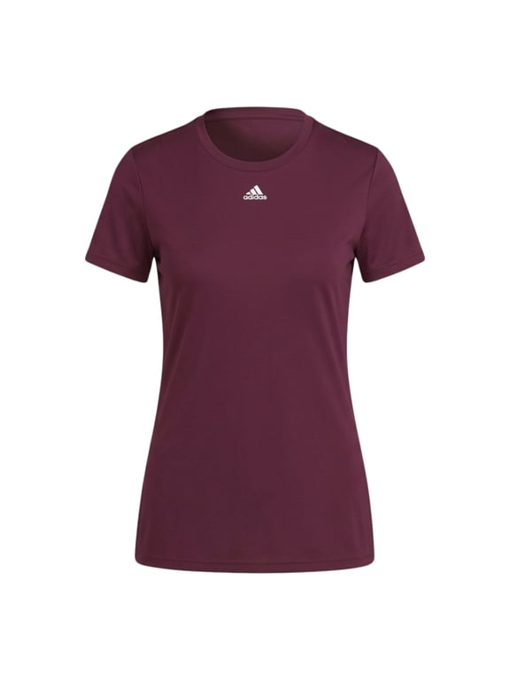 Women's Creator T-shirt, Short Sleeve Tee with Climalite Technology, Regular Fit Activewear, Sports Training & Casual Wear Shirt, Maroon, 2XL