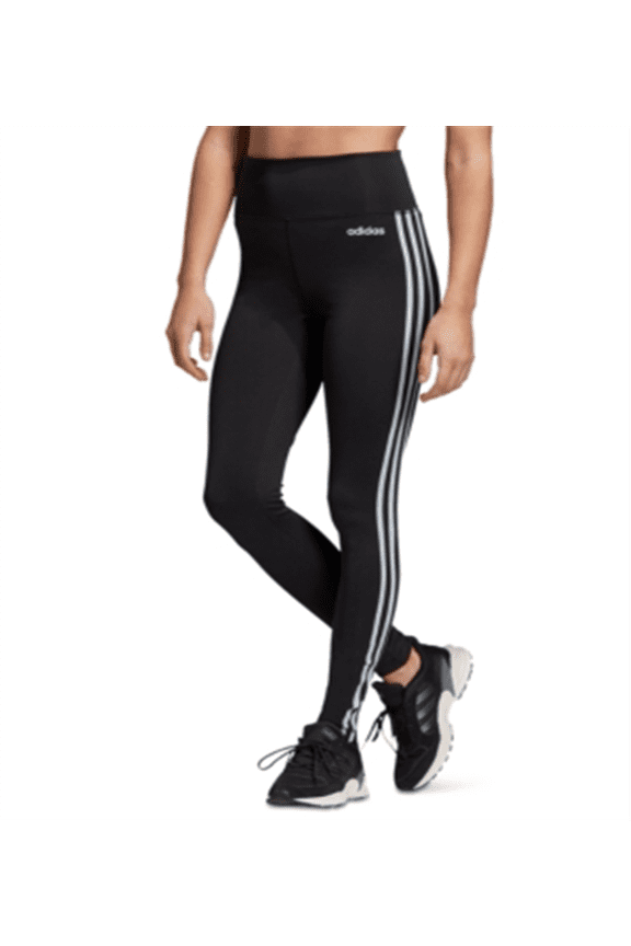 Women's Design 2 Move 3 Stripe High Rise Leggings Black Size XX-Small