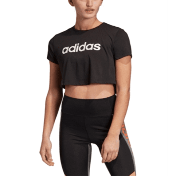 Adidas Women's Designed2Move ClimaLite Cropped T-Shirt Black Size X-Small