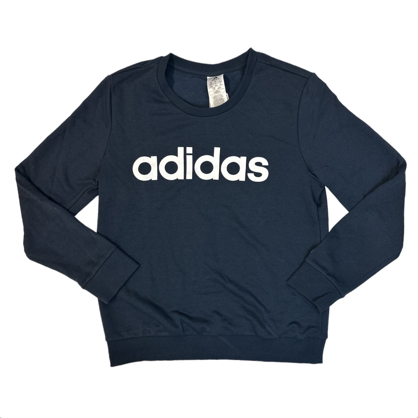 Adidas Women's Essentials Logo Long Sleeve Ribbed Crewneck