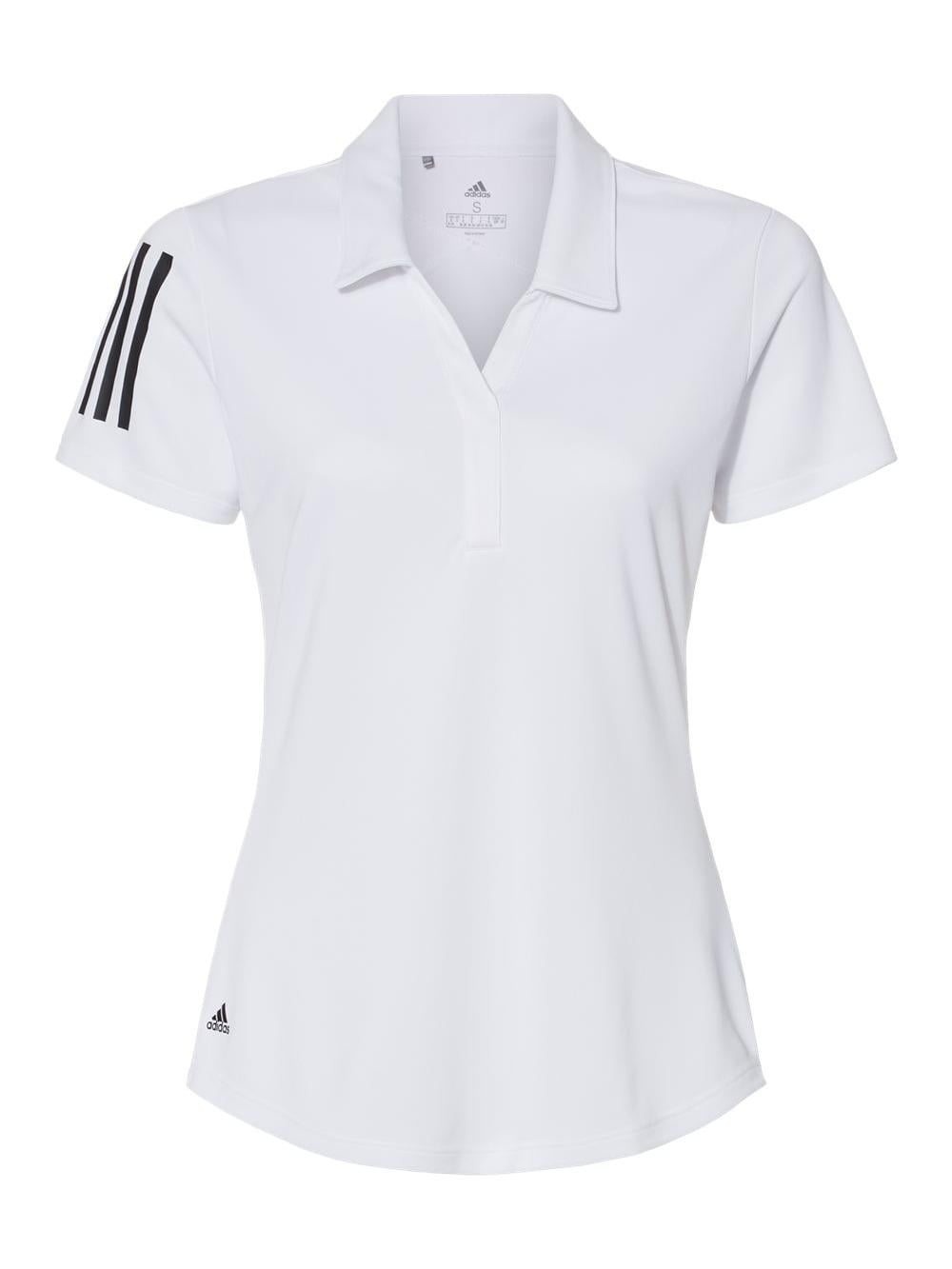 Adidas - Women's Floating 3-Stripes Polo - A481 - White/ Black - Size ...