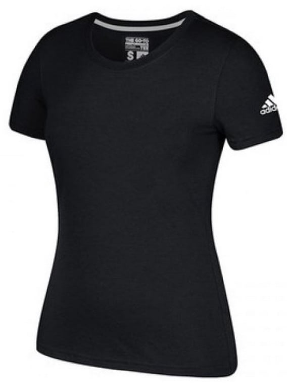 Women's Go-to Performance Short Sleeve Crew Athletic Tee Top (Black, 2XL)