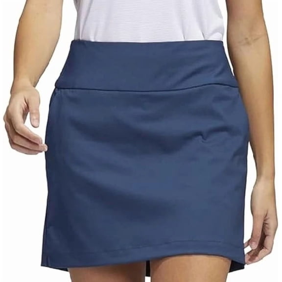 Adidas Women's Lightweight Slip-On Golf Skort - Shorts with Inner Layer - Two Front Pockets Navy, S