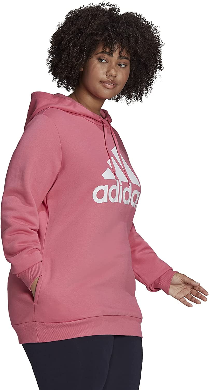 adidas Essentials 3-Stripes Fleece Sweatshirt (Plus Size) - Black