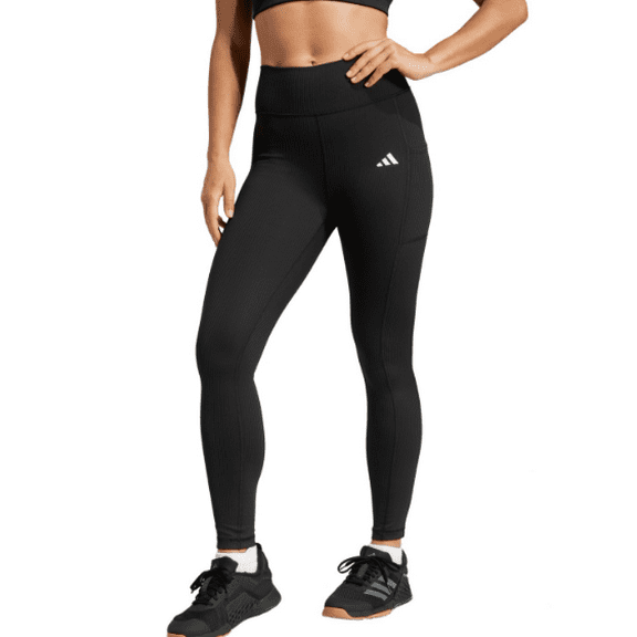 Adidas Women's Optime Rib 7/8 Length Training Leggings, XL