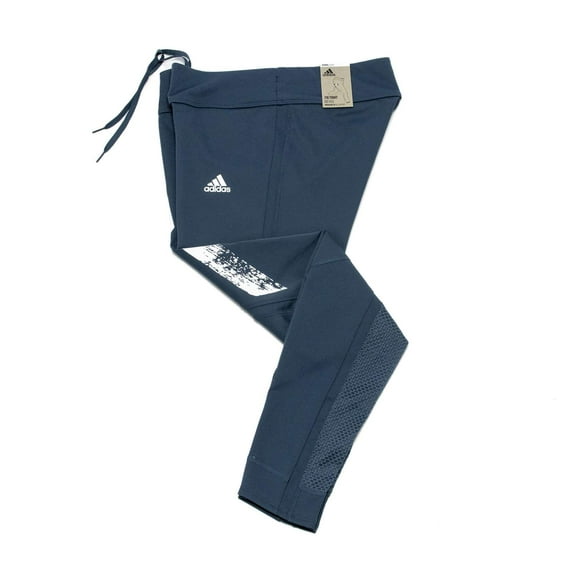 Adidas Women's Own The Run 3-Stripes Fast Tights, Legacy Blue \ White ,S - US