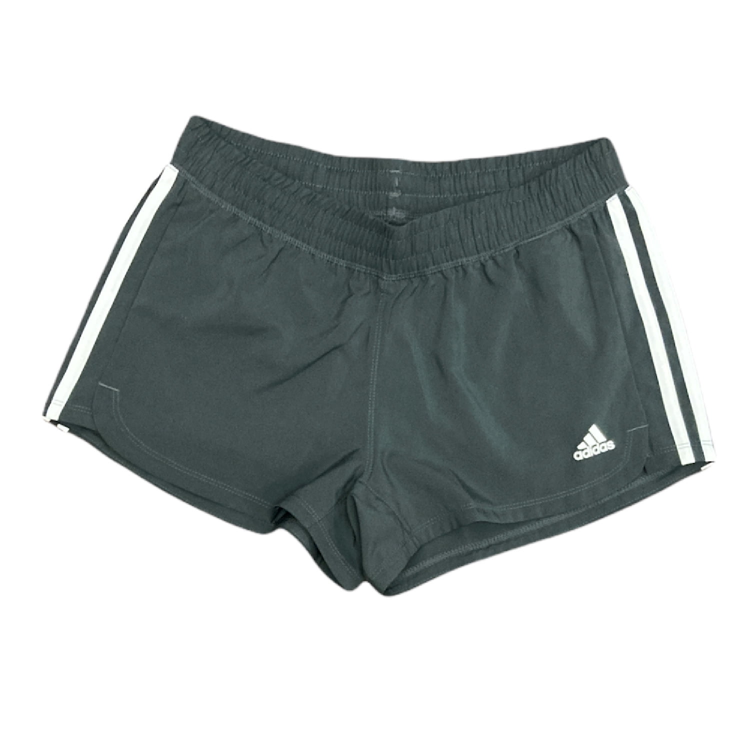 Adidas Women's Pacer 3 Stripe Woven Polyester Gym Shorts (Grey, L) 
