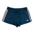 Adidas Women's Pacer 3 Stripe Woven Polyester Gym Shorts, XL Size, Navy