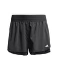 thumbnail image 1 of Adidas Women's Pacer Training 3 Stripes Woven High Rise Shorts, Black/White, 1X Plus Size, 1 of 1