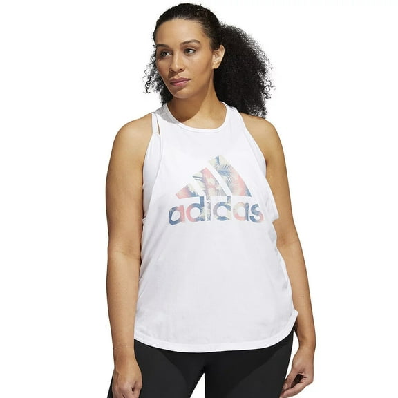 Adidas Women's Plus Size Tropic Tank Top HR3871 White