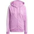 thumbnail image 1 of Adidas Women's Purple Essentials 3-Stripes Full Zip Fleece Hoodie, Large, 1 of 4
