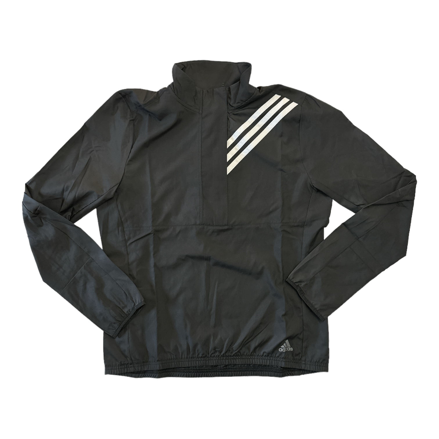 Adidas Women s Run It 3 Stripes Anorak Wind Water Repellent Reflective Jacket XS Walmart