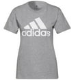 thumbnail image 1 of Adidas Women's Short Sleeve Graphic Print Crewneck Active T-Shirt (Medium Grey Heather, L), 1 of 2