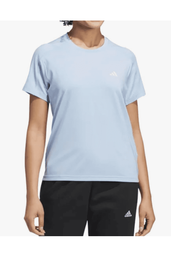 Women's Short Sleeve Stretch Active Tee Shirt Blue Medium