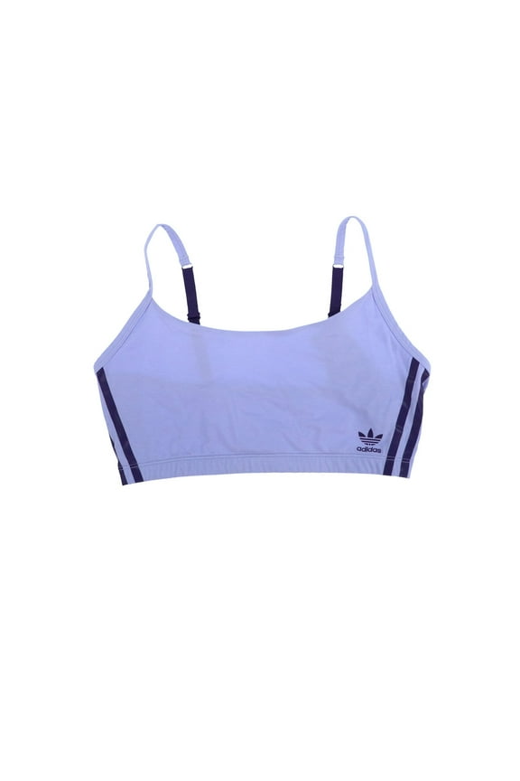 Women's Sports Bra 3-Stripes Scoop Bralette Violet XL