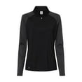 thumbnail image 1 of Adidas - Women's Stripe Block Quarter-Zip Pullover - A521 - Black - Size: XS, 1 of 2