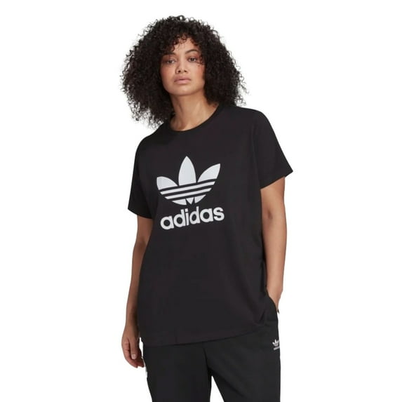 Adidas Women's T-Shirt Plus Size Adicolor Classic Trefoil Athletic Shirt, Black, 3X