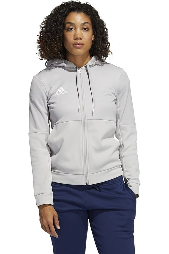 FQ0184 Adidas Women's Team Issue Full Zip Jacket Grey/White L
